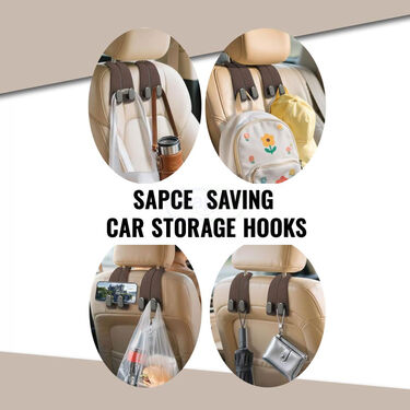 Car Seat Back Double Hook Pack Of 2 (CBH3)