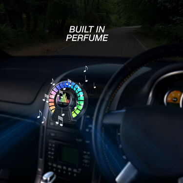 Car Dashboard Perfume With Music Rhythm Light