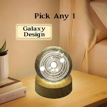 Engraved Crystal Ball LED Night Lamp - Pick Any 1 (CBL)