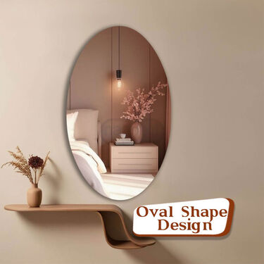 Oval Shape Mirror Wall Sticker (MWS3)