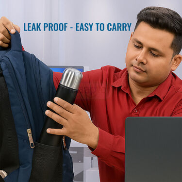 24 Hours Hot Or Cold Insulated Flask + 2 Steel Insulated Cup (1F2C5)