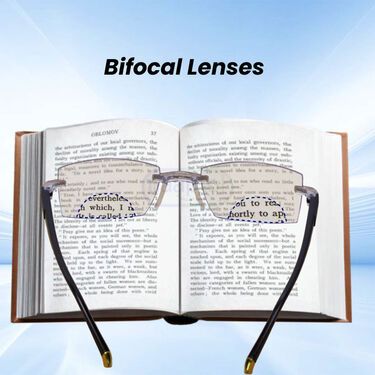 Rimless Bifocal Adaptive Power Reading Glasses B1 G2 Free (3BORG5)