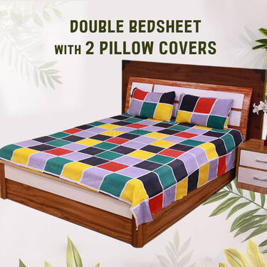 Pack Of 5 Double Bed Sheets Set + 1 Double Bed Sheet Set Free (5BS18+1)