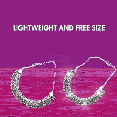 Traditional Oxidized Silver Ghungroo Payal (DP5)