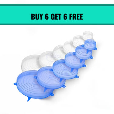 Buy 6 Get 6 Silicone Reusable Flexible Covers (6FSC)