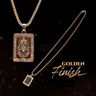 Golden Hanuman Pendant With Chain (HPN10)