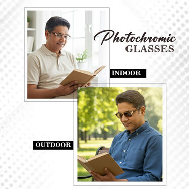 Metal Frame Photochromic Bifocal Adaptive Power Reading Glasses Buy 1 Get 1 Free (2BPORGM)