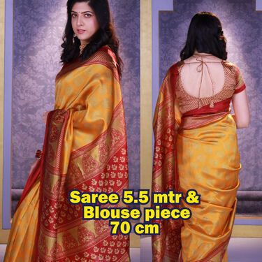 Elegant Art Silk Sarees B1 G1 Free (2AS16)