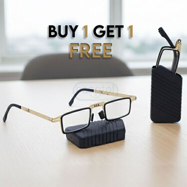 Foldable Metal Frame Adaptive Power Reading Glasses Buy 1 Get 1 Free (2FORGM)