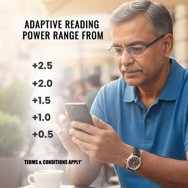 Rimless Coloured Adaptive Power Reading Glasses Buy 1 Get 2 Free (3CORG7)