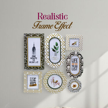 Pack of 7 Designer Wall Frame Stickers (3DWS9)