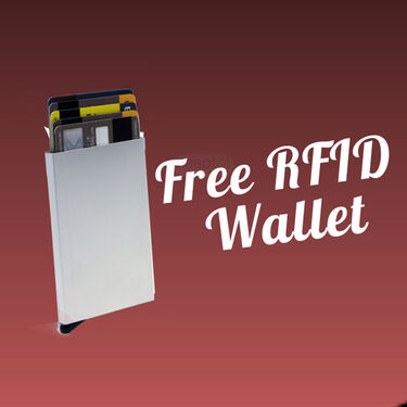 Mens Leatherite Black Autolock Grip Belt Free RFID Anti - Theft Wallet (LBAW5)