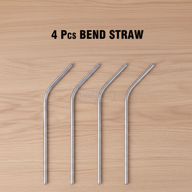 8 Pcs Stainless Steel Straw + 2 Free Cleaning Brush (STRAW1)