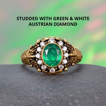 Golden OM Watch With 3D Shiva Ring (GWSR1)