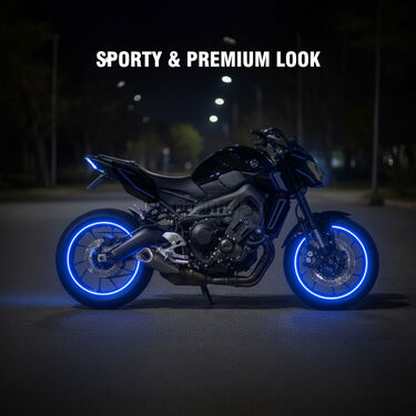 Bike Tyre Rim Decorative Reflective Strip Pack of 16 (BTRS2)