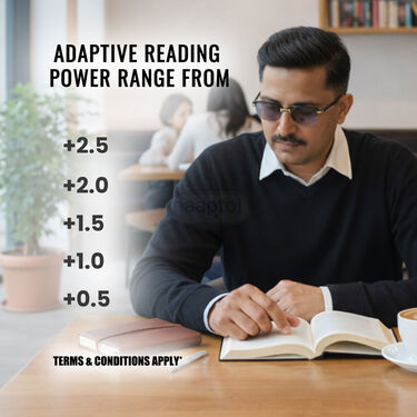Premium Frame Coloured Adaptive Power Reading Glasses Buy 1 Get 1 Free (2CORG2)