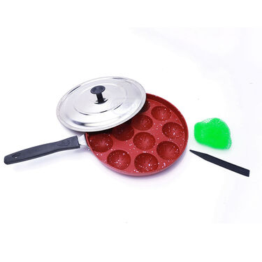 12 Cavity Nonstick Appam Patra With Lid (1AP11)