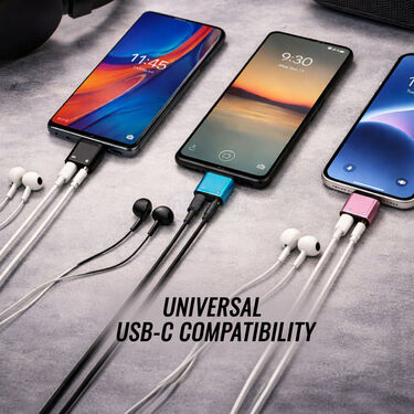 USB 3.5mm Headphone Jack & USB C Adapter (JACK1)