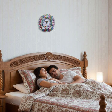 Royal Peacock Acrylic Designer Wall Clock (DWC)