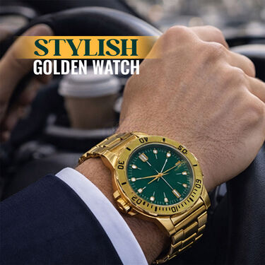 Golden Watch + 2 Chain + Bracelet + Ring (MGW2CBR20)