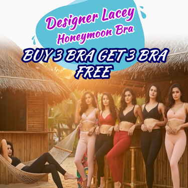 Designer Lacey Honeymoon Bra Buy 3 Get 3 Free (6PBR2)