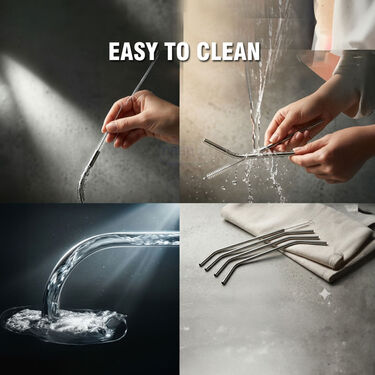 4 Pcs Stainless Steel Straw (COS3)