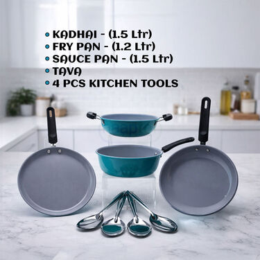 8 Pcs Ceramic Coating Nonstick Cookware Set (8CCNC1)