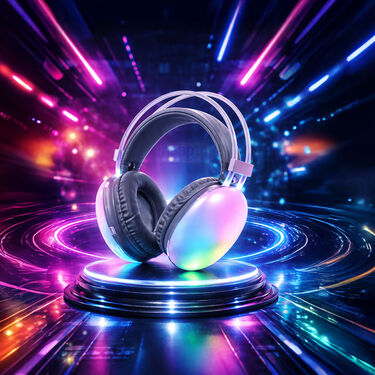 Premium Wireless Bluetooth Headphones With RGB Lights (OWS1CS)