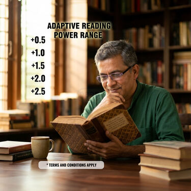 Rimless Coloured Adaptive Power Reading Glasses (1CORG7)
