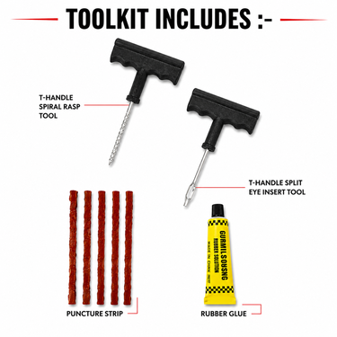 Tyre Puncture Repair Kit For Car & Bike (TPK1)