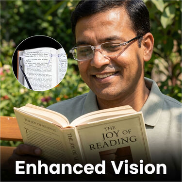 Rimless Foldable Adaptive Power Reading Glasses (FORG1)