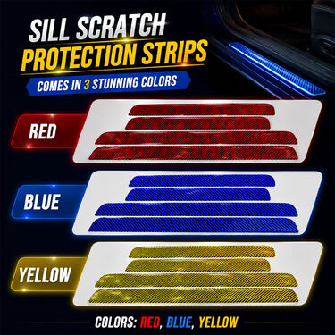 Car Door Anti Slip Reflective Strips Pack of 4 (CID5)