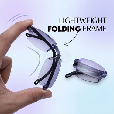 Rimless Folding Coloured Adaptive Power Reading Glasses Buy 1 Get 4 Free (5FOC2RG1)