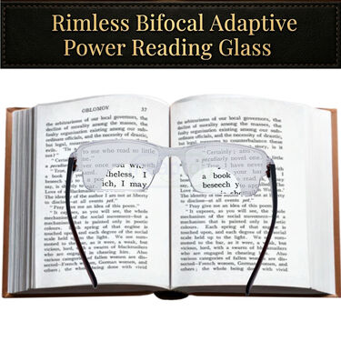 Rimless Bifocal Adaptive Power Reading Glasses (BORG2)