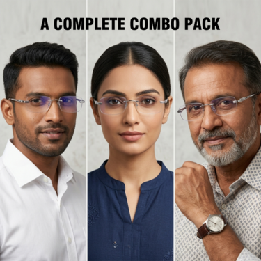 Rimless Adaptive Power Reading Glasses Buy 1 Get 2 Free (3ORG21)