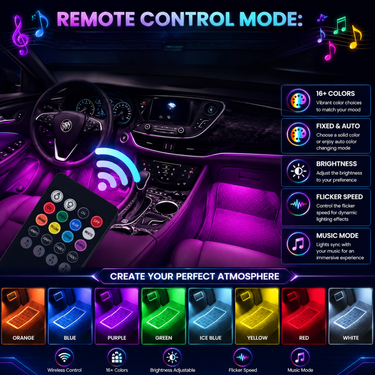 Car Interior Atmosphere Ambient Lights With Remote (CIDL14)