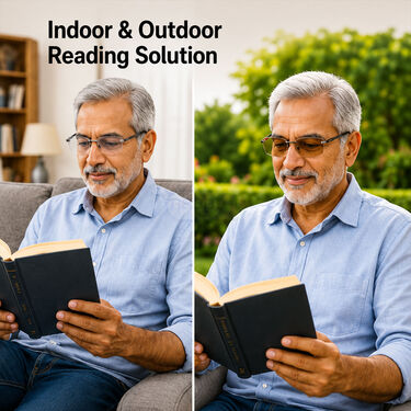 Rimless Coloured Adaptive Power Reading Glasses Buy 1 Get 2 Free (3OC6RG2)
