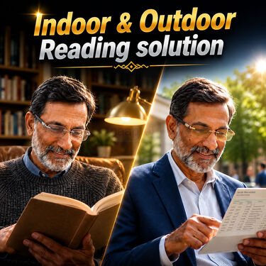 Rimless Coloured Bifocal Adaptive Power Reading Glasses Buy 1 Get 2 Free (3BOC6RG24)