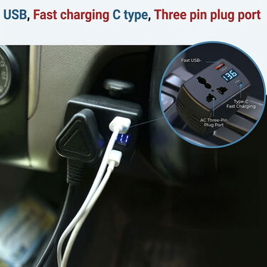 Smart Power Inverter With USB Type-C Fast Charging for Auto Car Truck (PI3)