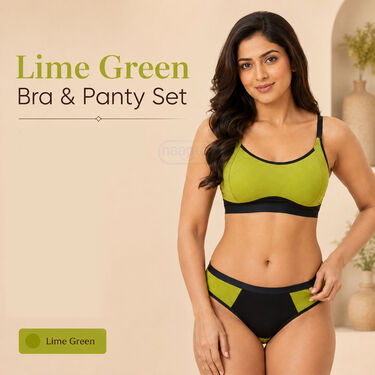 Pack of 3 Attractive Solid Non Padded Dailywear Sports Bra And Panty Set (3BP4)