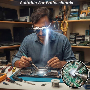Professional Hands-Free Headband Magnifier With LED Light (HT152)