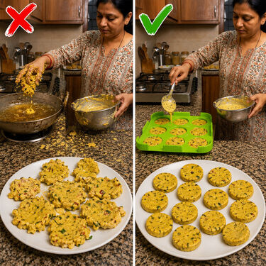 Tikki & Cutlet Maker 12 Tikkis At A Time + 2 In 1 Oil Strainer (TM4)