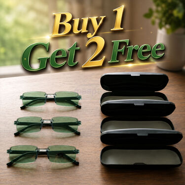 Rimless Coloured Adaptive Power Reading Glasses Buy 1 Get 2 Free (3OC4RG2)