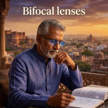 Rimless Colored Bifocal Adaptive Power Reading Glasses (BOC3RG1)