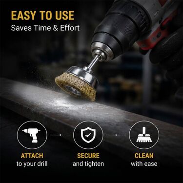 Multipurpose Wire Brass Brush For Drill (HT159)