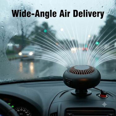 Portable 2 In1 Windshield Defogger For Car Jeep Trucks (CHD1)