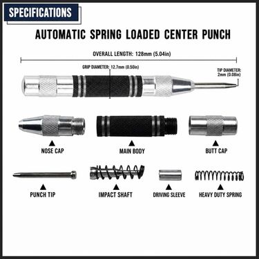 Metal Punching Marking Tool with Spring Loaded (HT180)