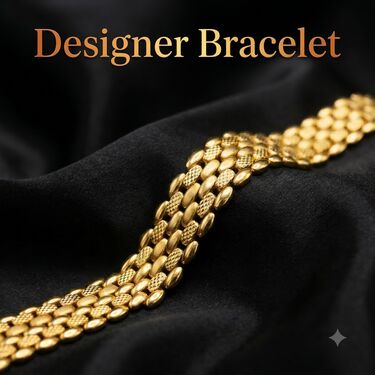 Golden Watch + Chain + Designer Bracelet + Ring (MGWCBR20)