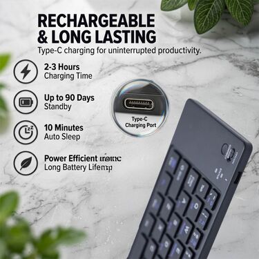 Folding Wireless Keyboard (ELA6)