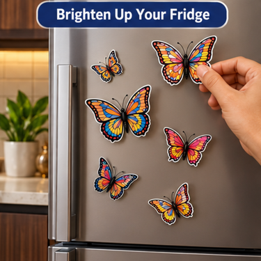 12 Multi Color Magnetic 3D Butterfly Sticker (DRB5)